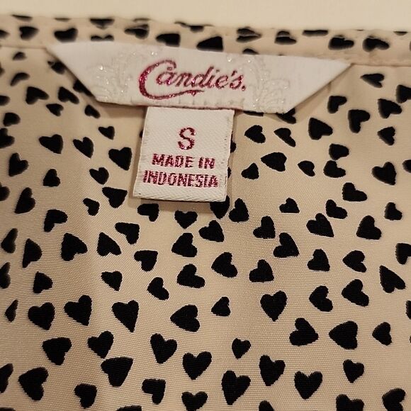 Candies Hearts Tank Top Sz Small Bow Waist Vtg Inspired Y2k Retro Fairy Parisian - Picture 2 of 8